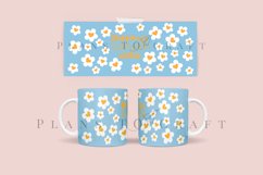 bundle 8 daisy coffee mug glass wrap svg 11oz 15oz mug svg presized for 11oz 15oz glass ready to cut and sublimation files