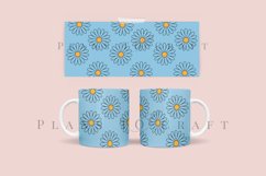 bundle 8 daisy coffee mug glass wrap svg 11oz 15oz mug svg presized for 11oz 15oz glass ready to cut and sublimation files