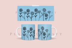 bundle 8 daisy coffee mug glass wrap svg 11oz 15oz mug svg presized for 11oz 15oz glass ready to cut and sublimation files