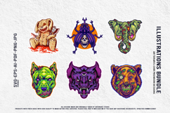 Macabre Horror Vector Pack Creepy Doll And Beastly Animals Product Image 4