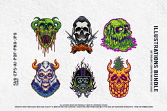 Creepy skull artwork slime demon pineapple gothic warrior Product Image 4