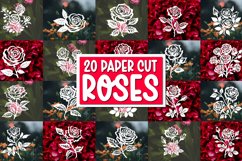 20 Rose Flower SVG I Rose Flower Vinyl Decal, Paper Cut Rose Product Image 1