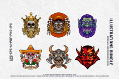 Spooky Halloween King Skull Demon Warrior Artwork Product Image 4
