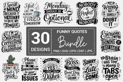 Funny Sarcastic Quotes SVG PNG Bundle Product Image 1