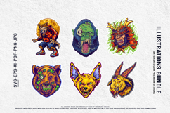 Ghastly Undead Creatures Cartoon Pack With Samurai Terror Product Image 4
