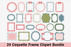 Coquette Frame Clipart Bundle Product Image 1