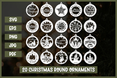 20 Christmas Ornament SVG,Christmas Paper cut SVG Product Image 1