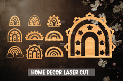 9 Rainbow Laser Cut File for Home Decor Product Image 1