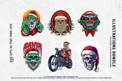 Dark Santa Claus Creepy Christmas Vector Bundle Product Image 5
