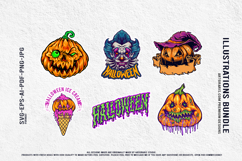 Halloween Festival Vector Set With Creepy Pumpkin Characters Product Image 4