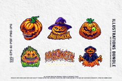 Spooky Party Vector Pack With Creepy Pumpkin Illustrations Product Image 4