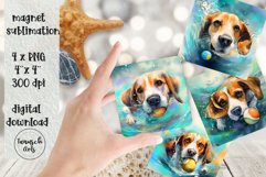 Underwater BEAGLE dog MAGNET Sublimation PNG DESIGN BUNDLE Product Image 1