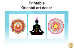 Printable Oriental decor Buddha Mandala wall art Product Image 1