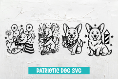 Patriotic Dog with American Flag, 4th of July Product Image 1