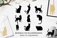 Bundle Cat paper SVG / Bundle Cat SVG / cat silhouette png Product Image 1