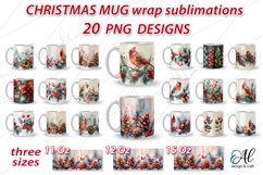 20 beautiful Christmas wrap designs for sublimation on 11Oz, 12Oz and 15Oz MUGS with cozy watercolor patterns.  cricut mug press