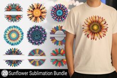 Sunflower Sublimation SVG PNG Bundle Product Image 1