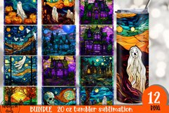 stained glass halloween sublimation 20oz tumbler BUNDLE Product Image 1