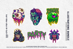 Nightmarish eyeball cluster ghoul nurse slime samurai horror Product Image 4