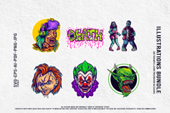 Creepy zombie clown goblin horror character collection Product Image 3