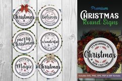 Christmas Farmhouse Ornaments Rounds Bundle SVG 3 Product Image 1