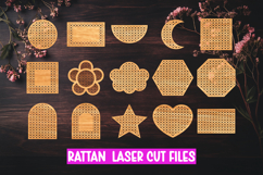 15 Boho Rattan Signs Laser Cut SVG, Home Decor Laser cut Product Image 1