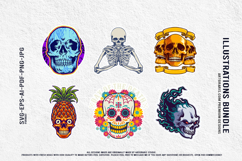 Day of the Dead with Creepy Skull Fusion Vector Artwork Product Image 4