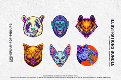 Spooky Undead Creatures Creepy Cartoon Vector Horror Animal Product Image 4