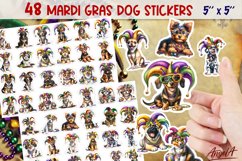 Bundle stickers, Mardi Gras stickers, funny dog printable Product Image 1
