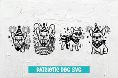Patriotic Dog with American Flag, 4th of July Product Image 1