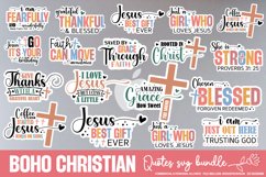Boho christian Sticker Svg Bundle / 20 sticker designs Product Image 1