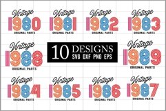 Vintage 1980s original parts SVG Design Product Image 1