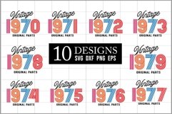 Vintage 1970s original parts SVG Design Product Image 1