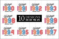 Vintage 1990s original parts SVG Design Product Image 1