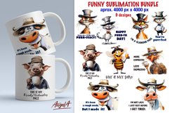 Funny quotes / humor animal sublimation designs / comical Product Image 1