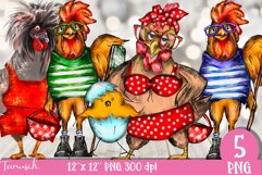 Funny Summer farm Animals Sublimation Bundle PNG Product Image 1