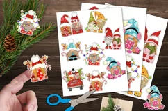 Christmas Gnomes Stickers | Hand-Drawn Watercolour Stickers Product Image 2