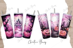 16 Watercolor Pink Halloween Tumbler Wrap Bundle Product Image 4
