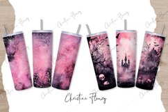 16 Watercolor Pink Halloween Tumbler Wrap Bundle Product Image 6