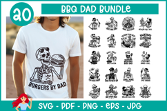 20 BBQ DAD SVG Bundle, Dad inspired SVG, Skeleton Product Image 1