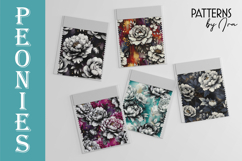 Watercolour and Ink Peonies Seamless Pattern Bundle Product Image 3