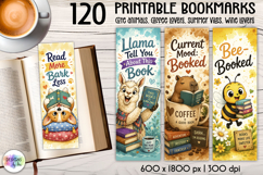 Cute Printable Bookmarks for Book Lovers, Coffee Lovers Product Image 1
