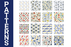 Mediterranean Seamless Patterns Bundle, Folk Art Pattern Product Image 6