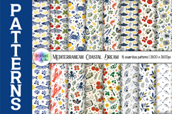 Mediterranean Seamless Patterns Bundle, Folk Art Pattern Product Image 1