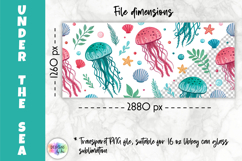 Beach Ocean Libbey Glass Wrap PNG 16oz Sublimation Product Image 11