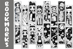 Halloween Bookmarks Bundle, Gothic Black and White Bookmarks Product Image 5