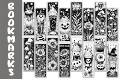 Halloween Bookmarks Bundle, Gothic Black and White Bookmarks Product Image 6