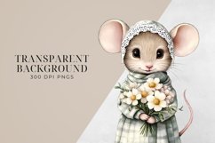 Cozy Woodland Mice Clipart BUNDLE PNG. Product Image 2