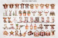 Watercolor Western Clipart, Wild West Cowgirl, Country PNG. Product Image 3