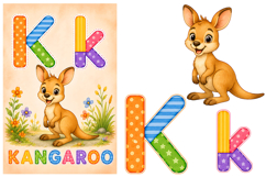 Nursery Alphabet Animal Clipart &amp; Learning Cards Bundle Product Image 4